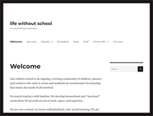 Tablet Screenshot of lifewithoutschool.org